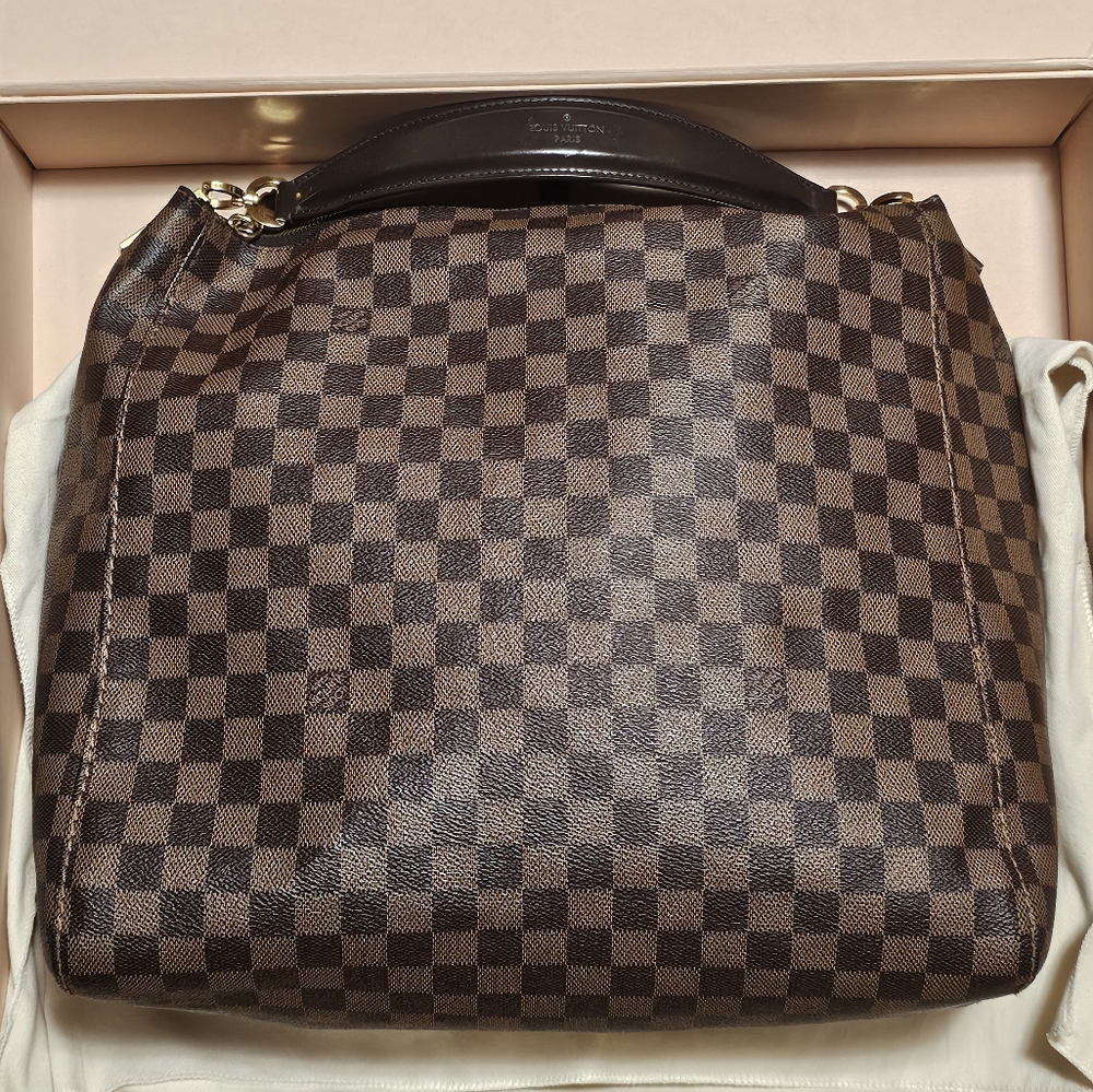 SOLD!!! Authentic Pre-Loved Louis Vuitton Damier Ebene Portobello GM Hobo - Picture 2 of 13